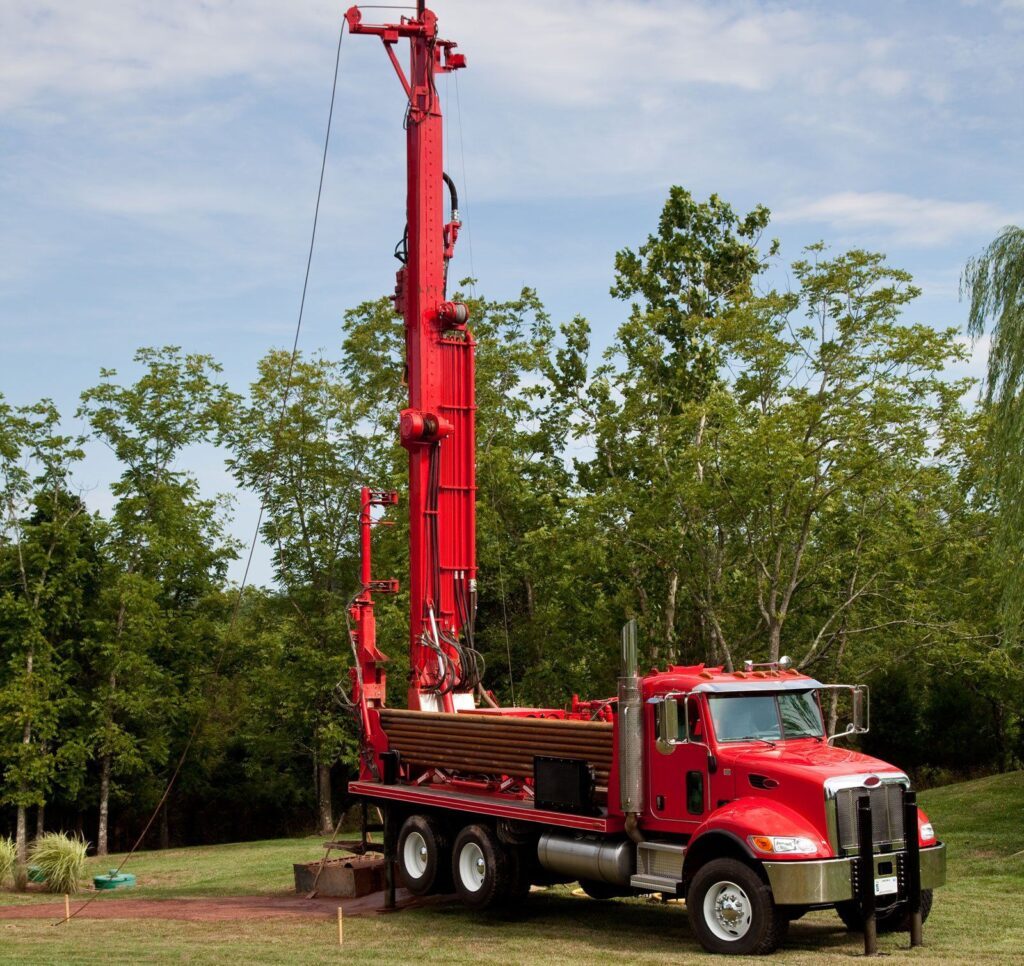 Water-well drilling rig on a Wichita-area job site